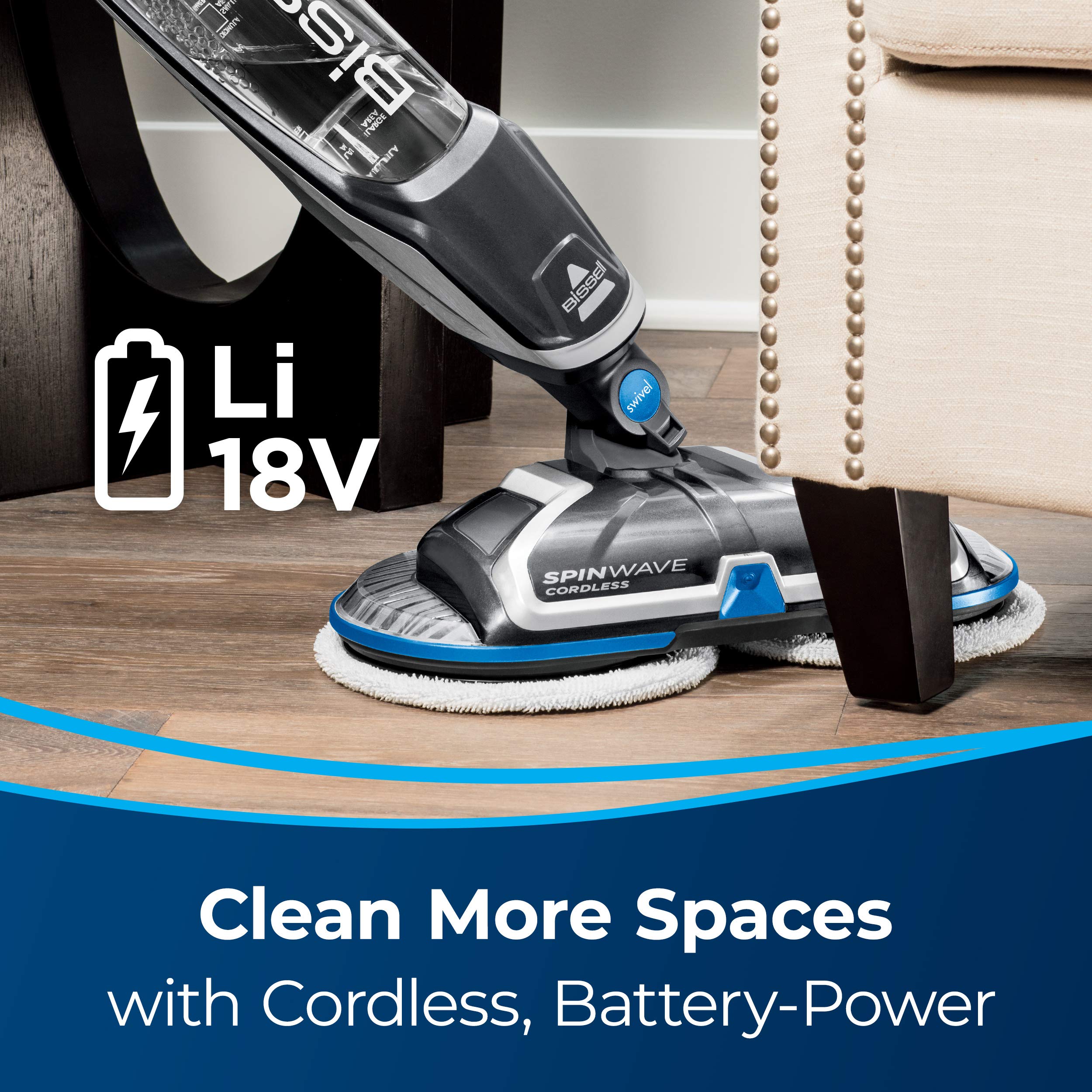 Foto 4 pulgar | Limpiador Spin Mop Cleaner Bissell Spinwave Inalámbrico para Suelos 18 V - Venta Internacional