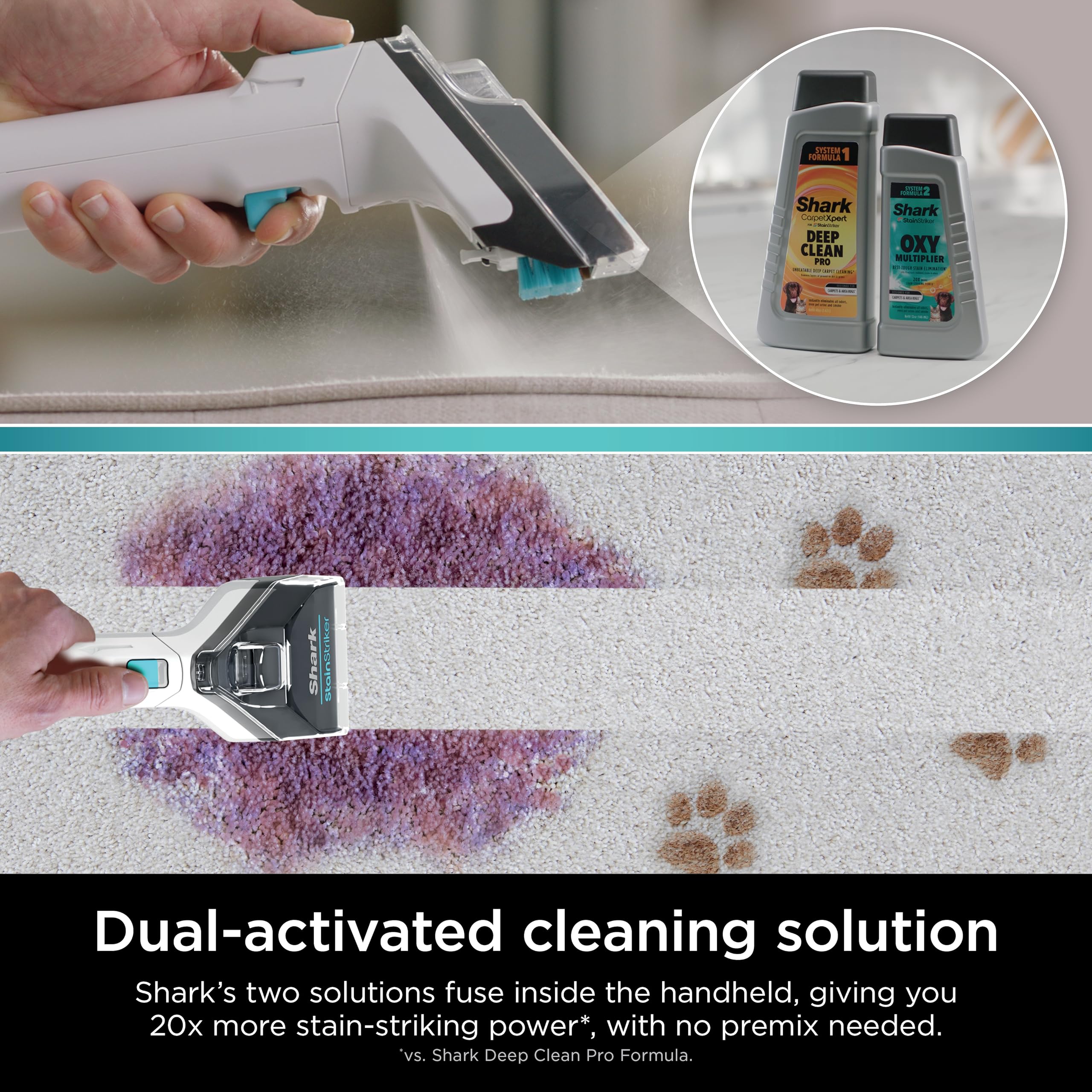 Foto 5 pulgar | Reacondicionado Limpiador De Alfombras Shark R- Ex201 Carpetexpert Stain Striker Cyan - Venta Internacional.