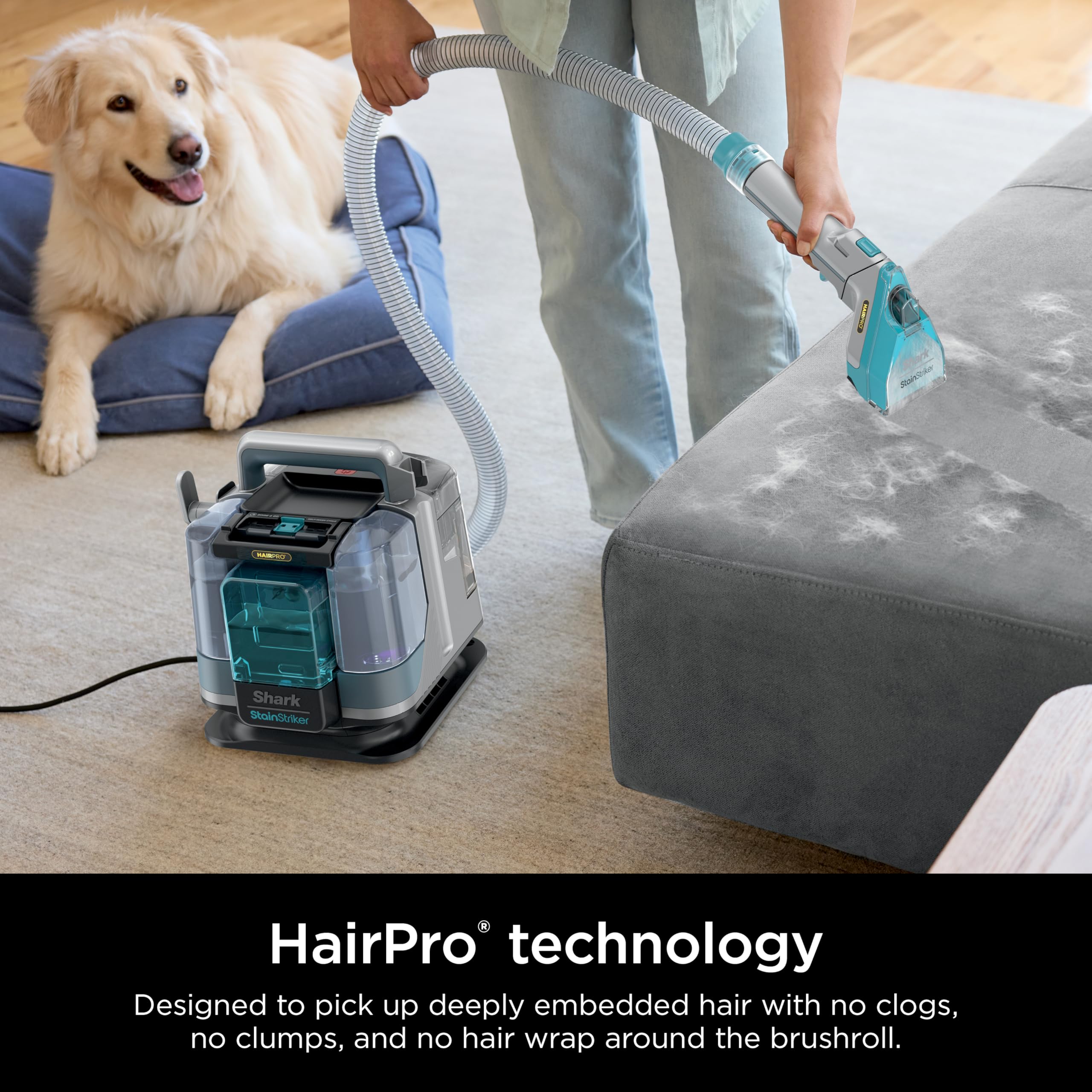 Foto 5 | Limpiador De Alfombras Y Tapicería Shark Stainstriker Hairpro Teal - Venta Internacional.