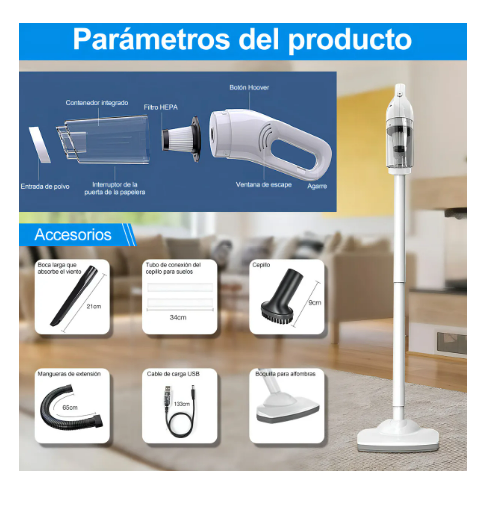 Foto 5 pulgar | Aspirador de Mano Portátil LT-113CG
