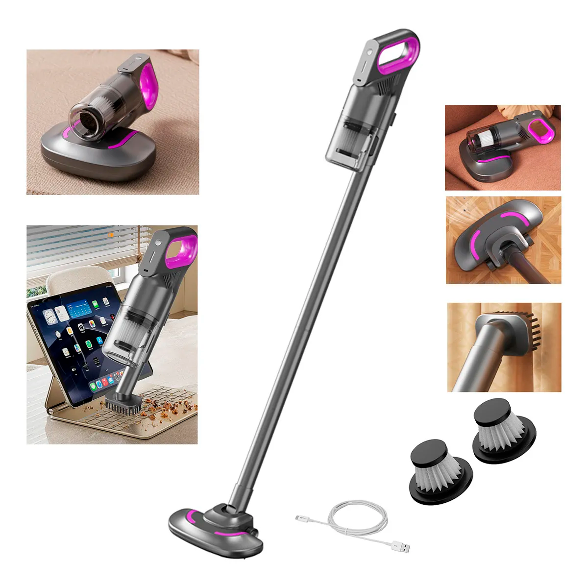 Foto 5 pulgar | Aspiradora Recargable 2 En 1 – Limpieza Total En Cualquier Lugar
