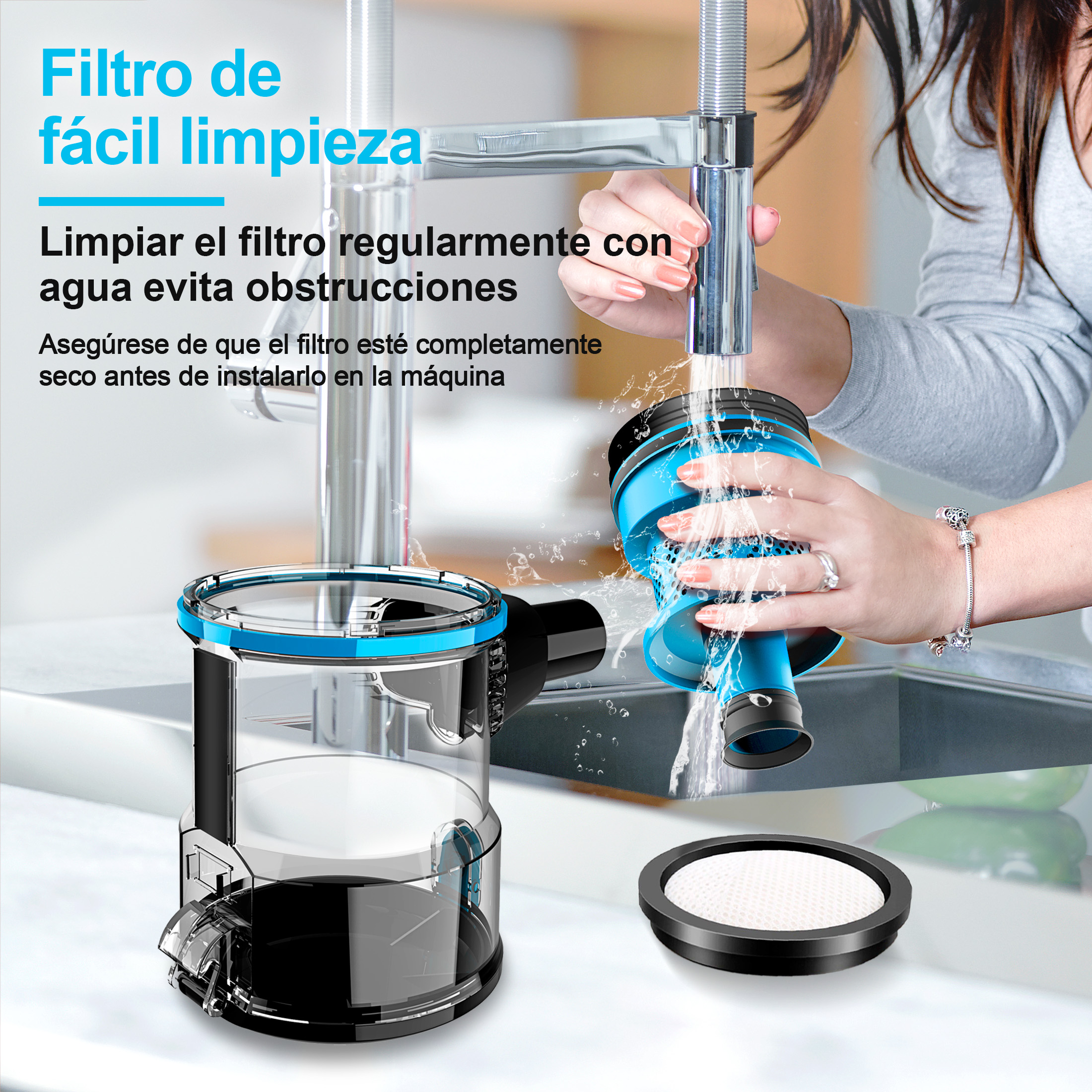 Foto 6 pulgar | Aspirador De Barra Inse I5 6 En 1 600w 18kpa Azul