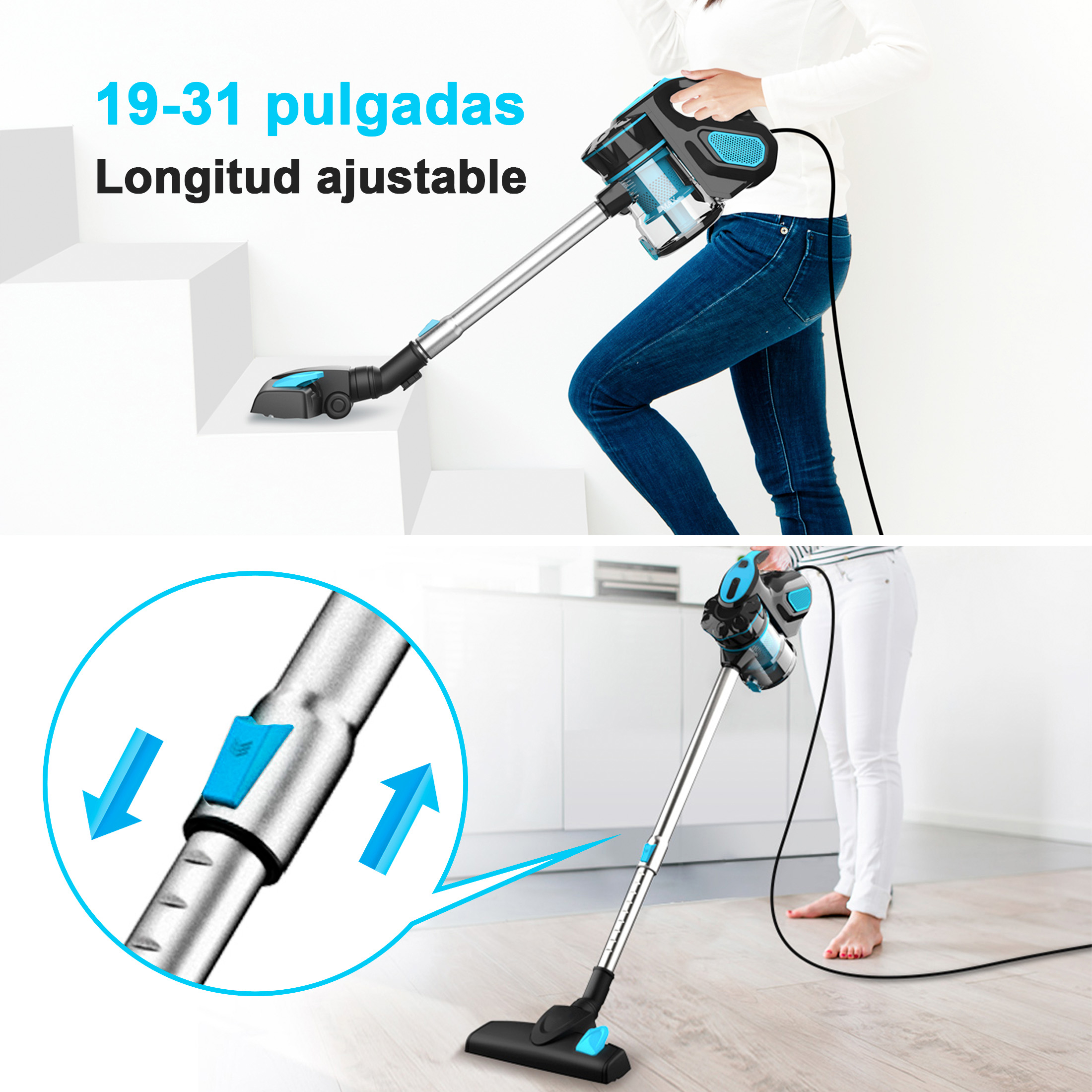 Foto 7 pulgar | Aspirador De Barra Inse I5 6 En 1 600w 18kpa Azul