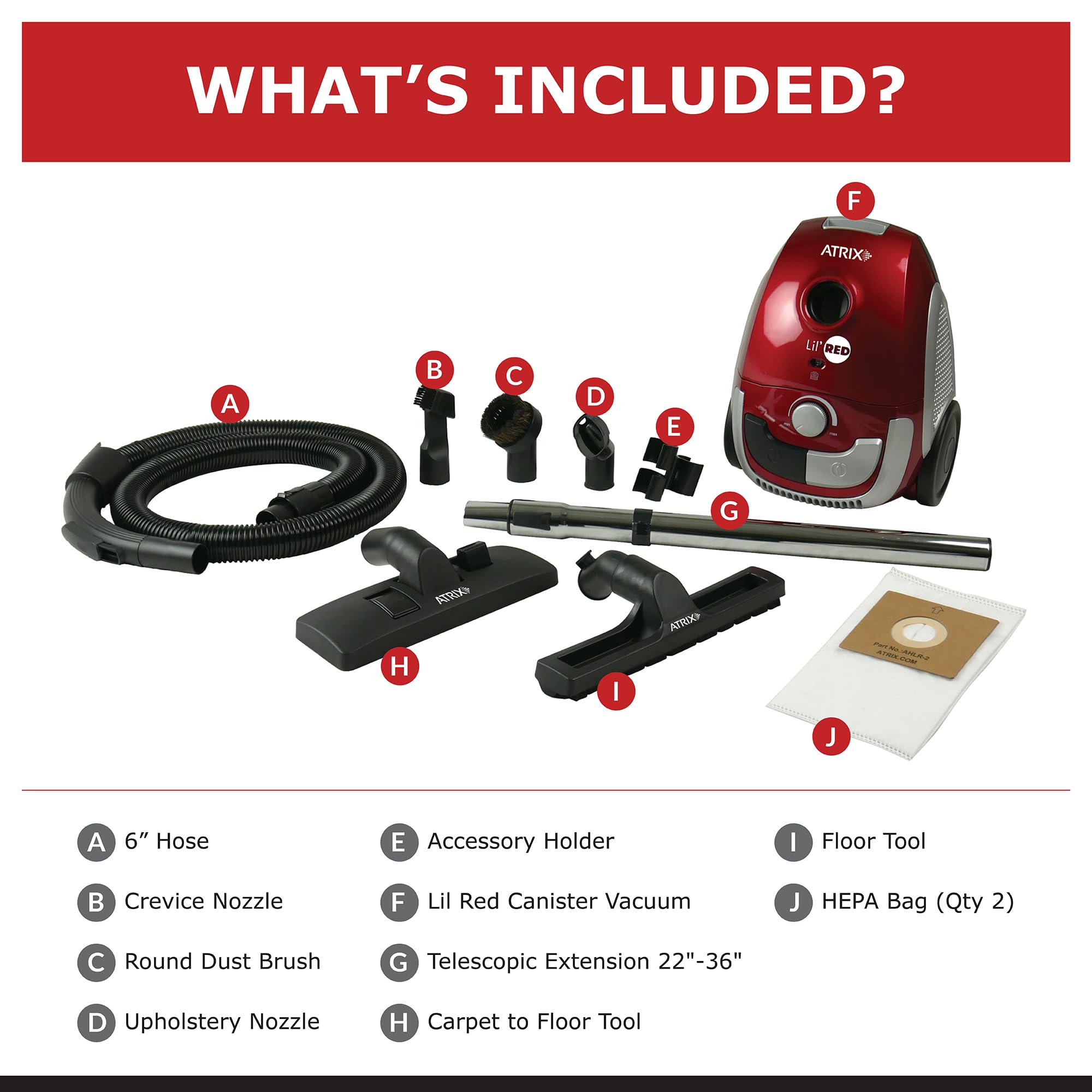 Foto 3 pulgar | Filtro Hepa Canister Vacuum Atrix Ahsc-1 Lil Red De 1.2 L  6.5 Libras - Venta Internacional.