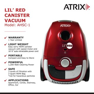 Foto 3 | Filtro Hepa Canister Vacuum Atrix Ahsc-1 Lil Red De 1.2 L 6.5 Libras - Venta Internacional.