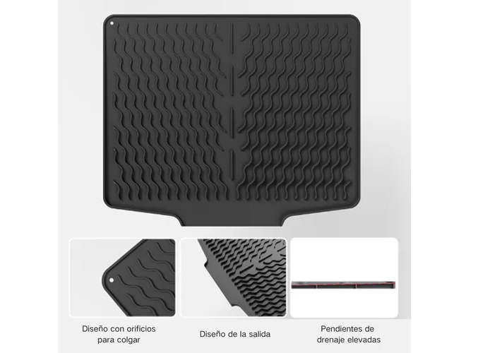 Foto 4 pulgar | Alfombrilla Xtellar Para Secar Utensilios Con Borde Escurridor