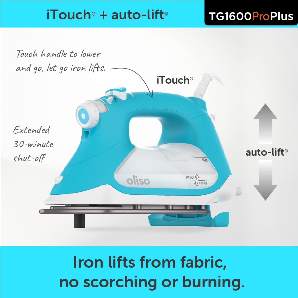 Foto 3 pulgar | Plancha Iron Oliso Tg1600 Pro Plus 1800 W con Elevador Automático Turquesa - Venta Internacional