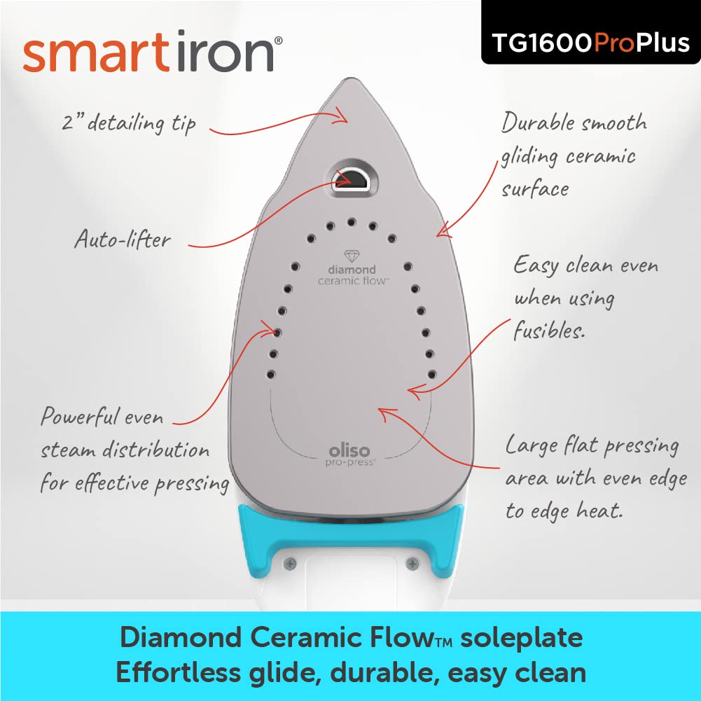 Foto 4 pulgar | Plancha Iron Oliso Tg1600 Pro Plus 1800 W con Elevador Automático Turquesa - Venta Internacional