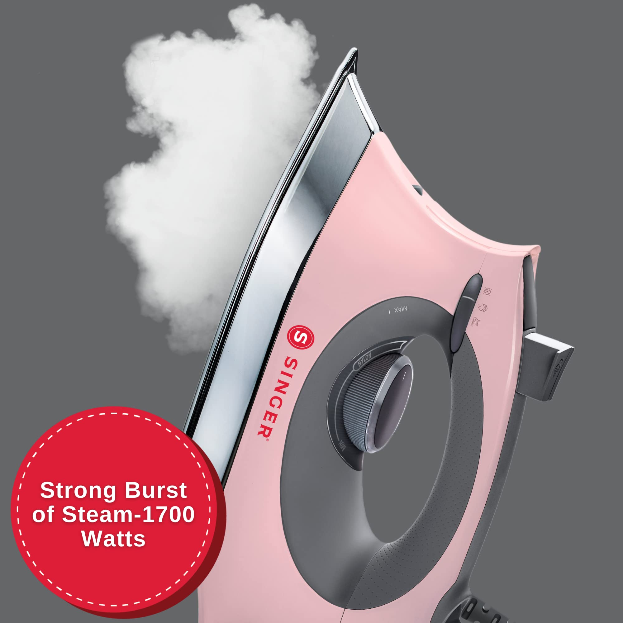 Foto 4 pulgar | Plancha de Vapor Singer Steamcraft 1700 W 300 Ml Rosa - Venta Internacional