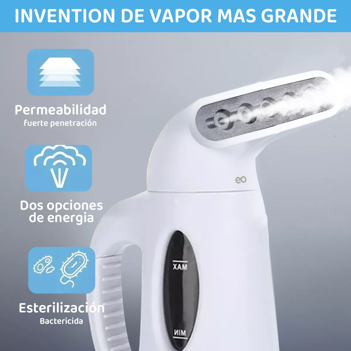 Foto 4 pulgar | Plancha de Vapor Portátil Eo Safe Imports Esi-15078-1 Blanco