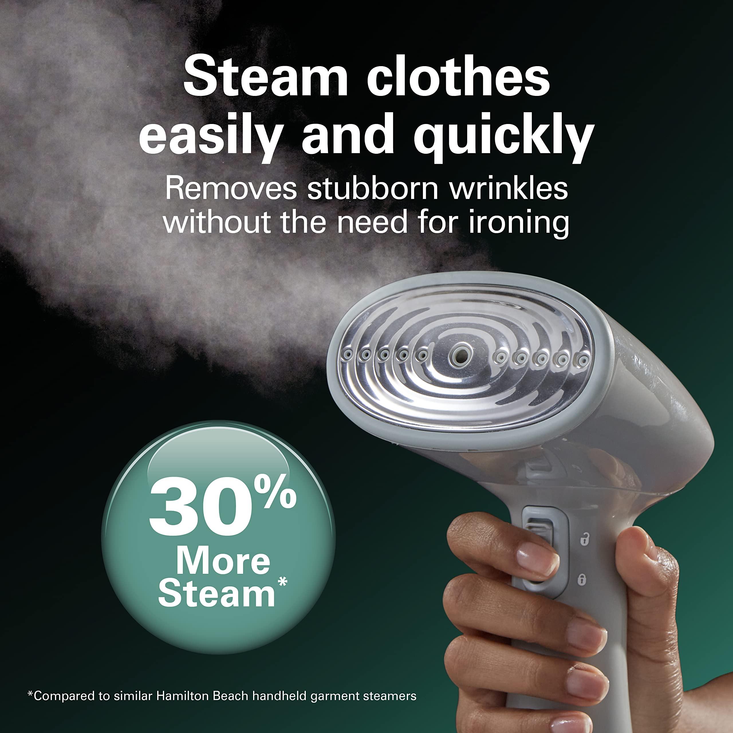 Foto 4 | Vaporizador Portátil De Ropa Hamilton Beach 1200 W 400 Ml Gris Y Azul - Venta Internacional.