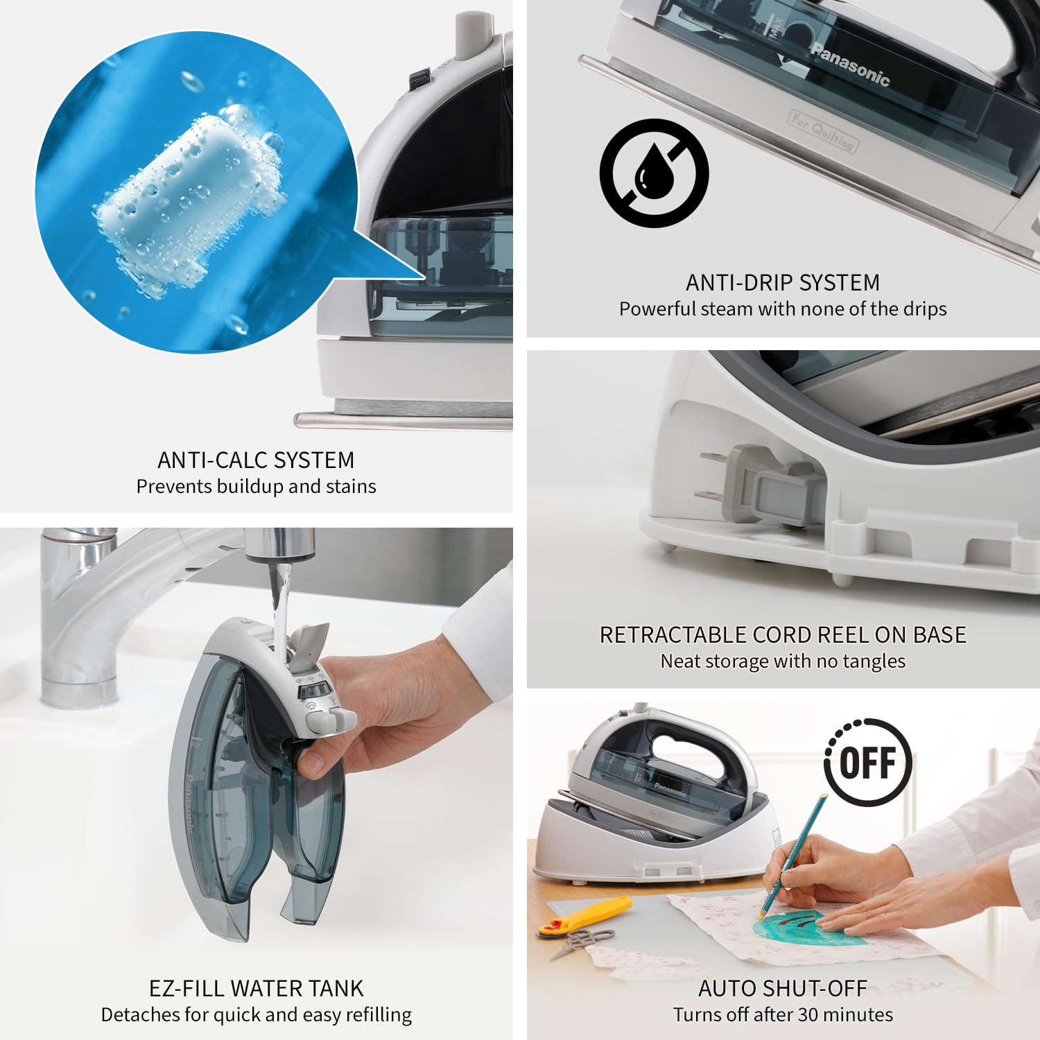 Foto 7 | Plancha Inalámbrica Panasonic Ni-ql1100l 360 Grados Freestyle - Venta Internacional.