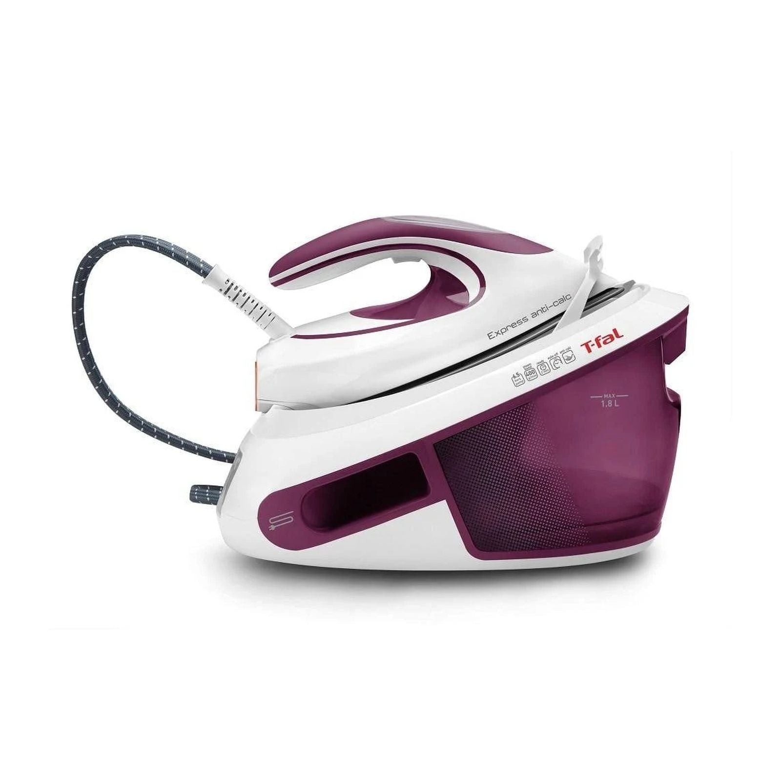 Foto 1 | Plancha Central De Vapor T-fal Express Morada Sv8031x0