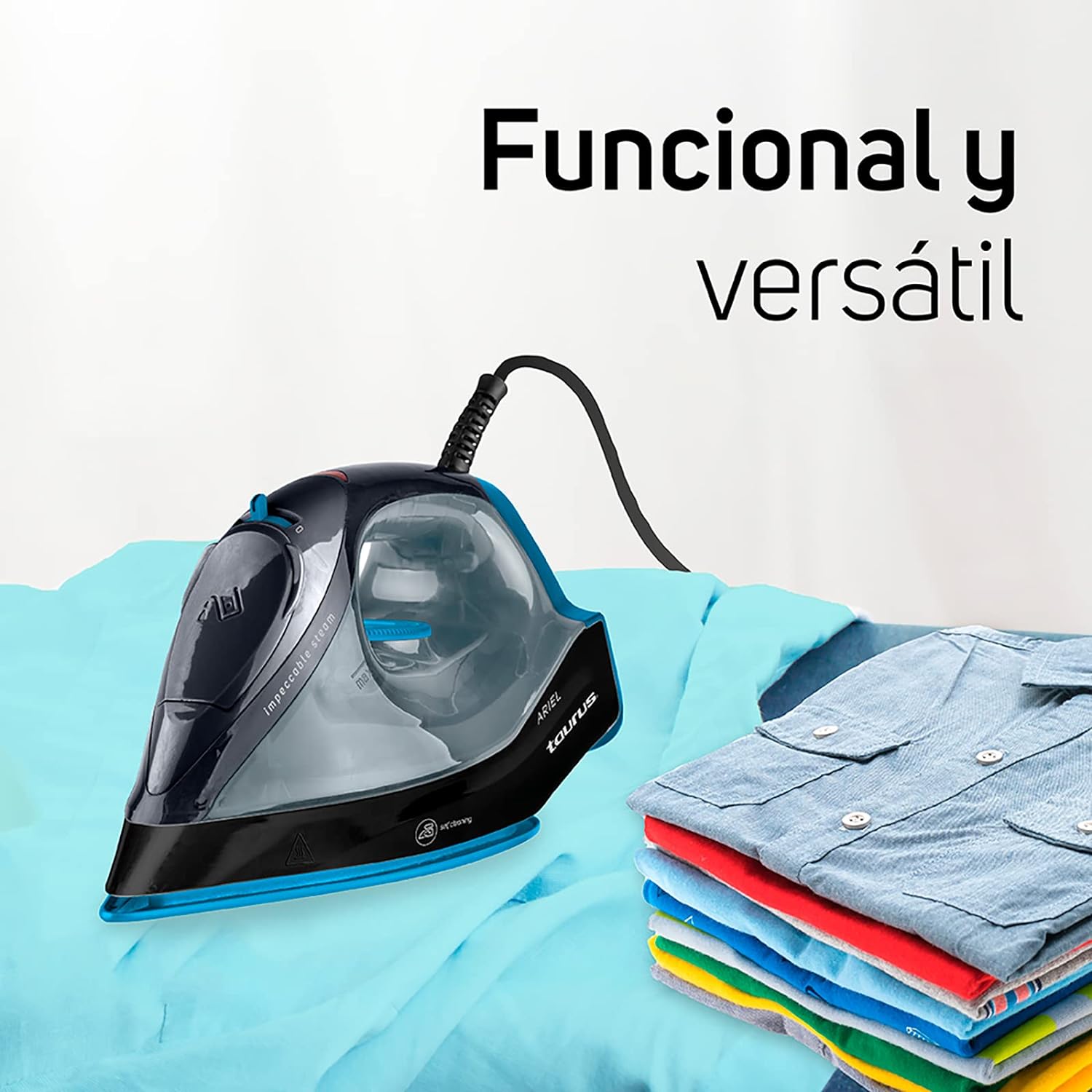 Foto 8 | Plancha de Vapor Seco Taurus Ariel color Azul Ropa Cortinas