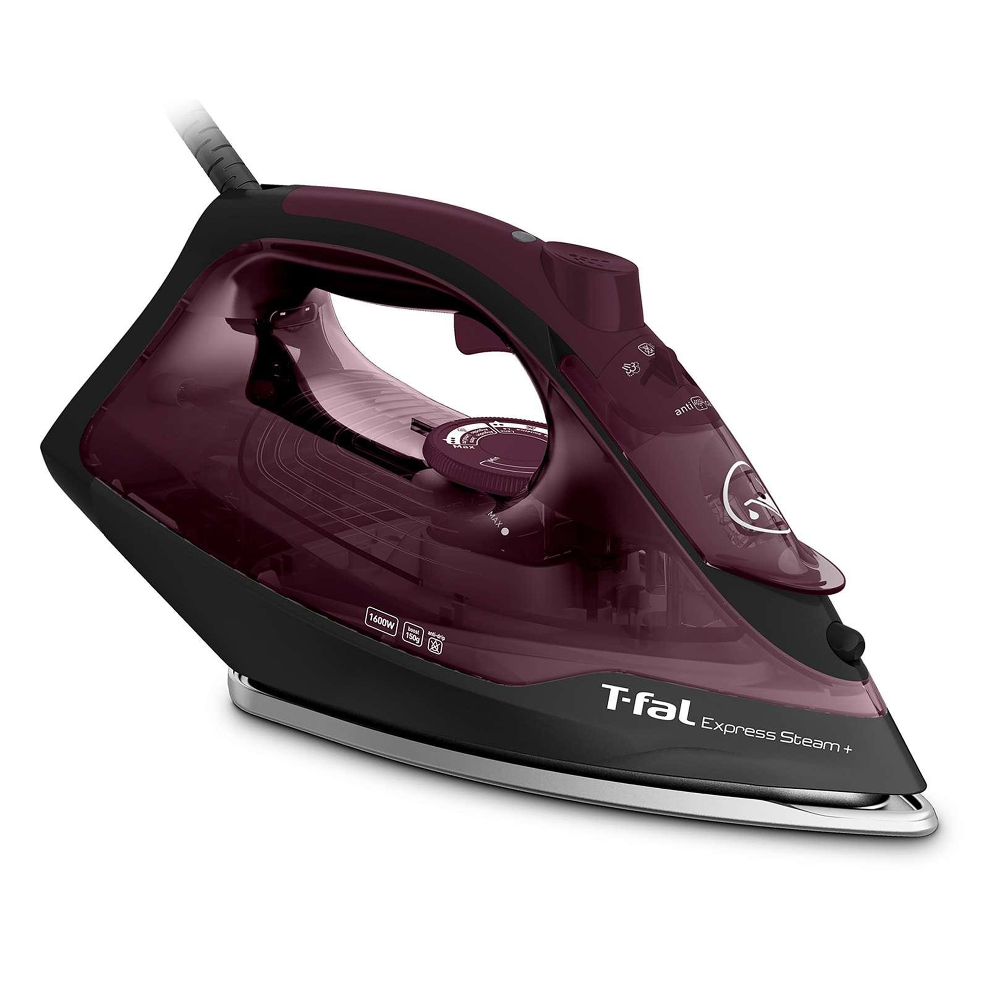 Plancha T-fal Express Steam Edición Especial Neón color Vino Fv2808x0