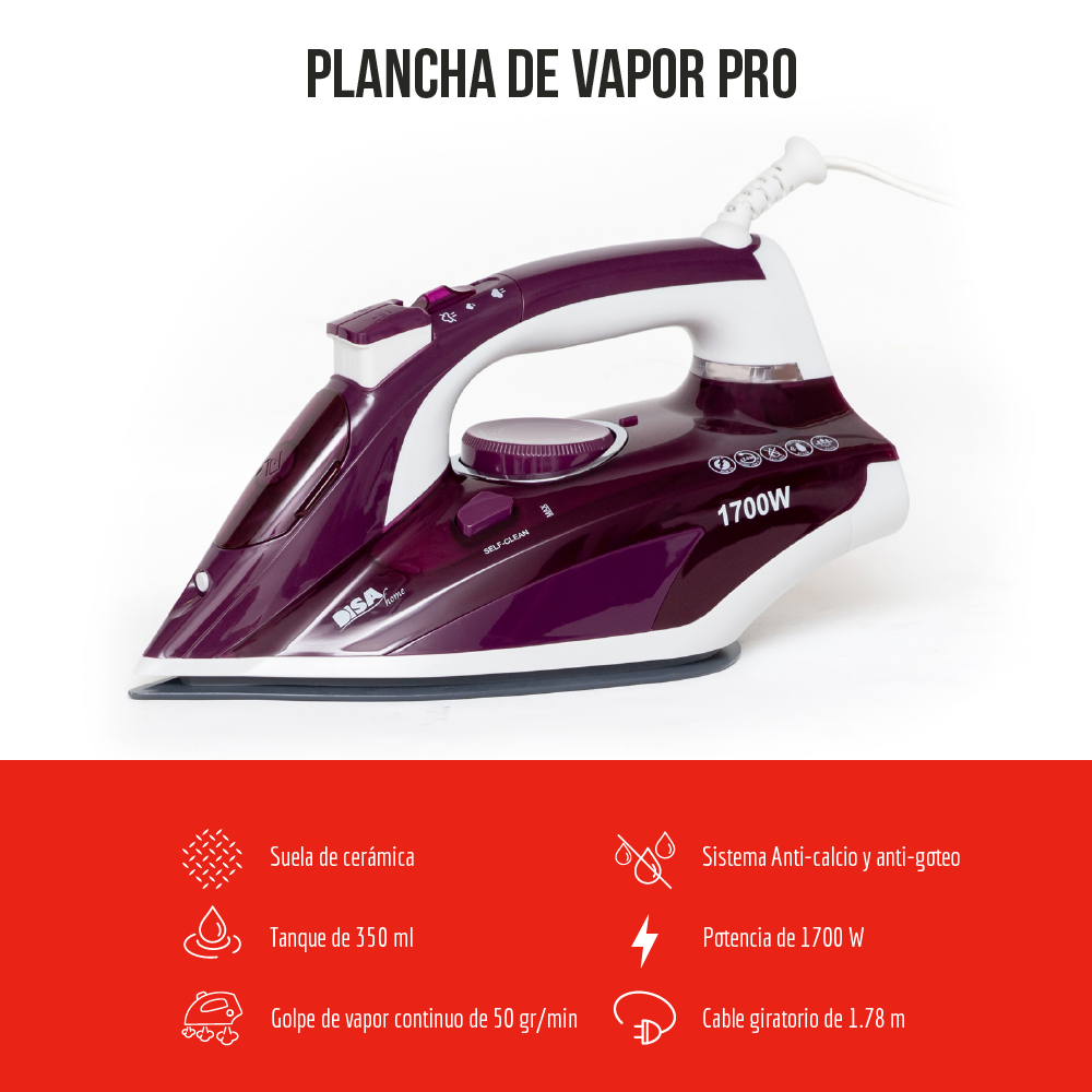 Foto 4 | Plancha Tradicional Disa Home Tinta de 127 V