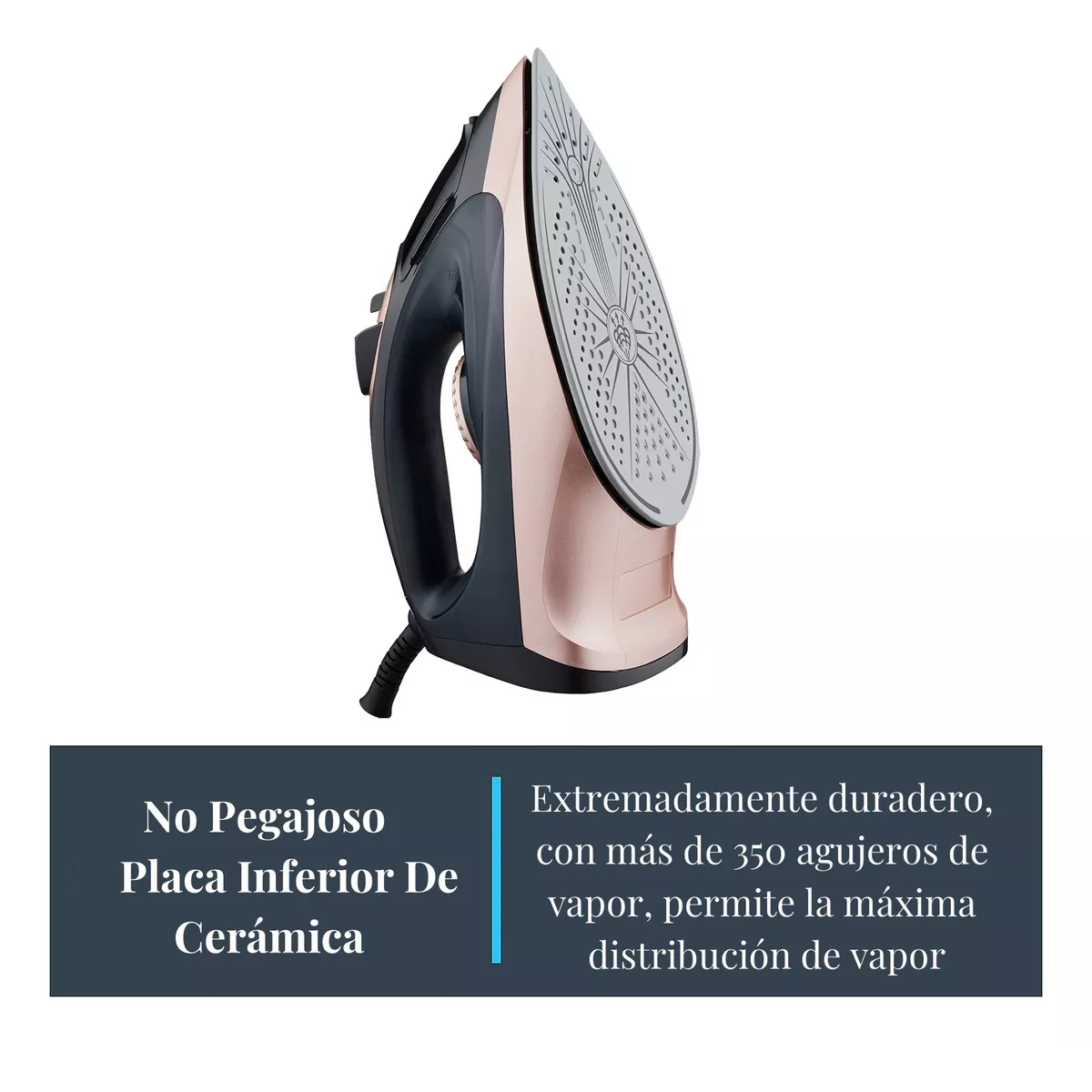 Foto 4 pulgar | Plancha de Ropa Vapor Vertical con Suela Cerámica Negra con Rosa