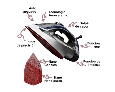 Foto 4 | Plancha de Vapor Aeroceramic Iron Oster Gcstac6952-013