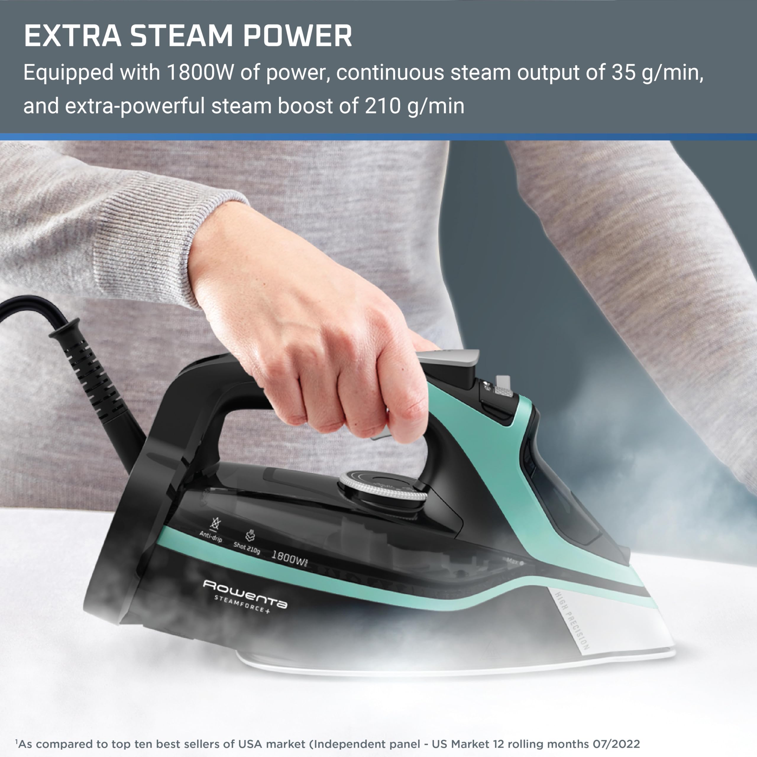 Foto 7 pulgar | Plancha De Vapor Rowenta Steam Force 1800 W 400 Microsteam Holes - Venta Internacional.