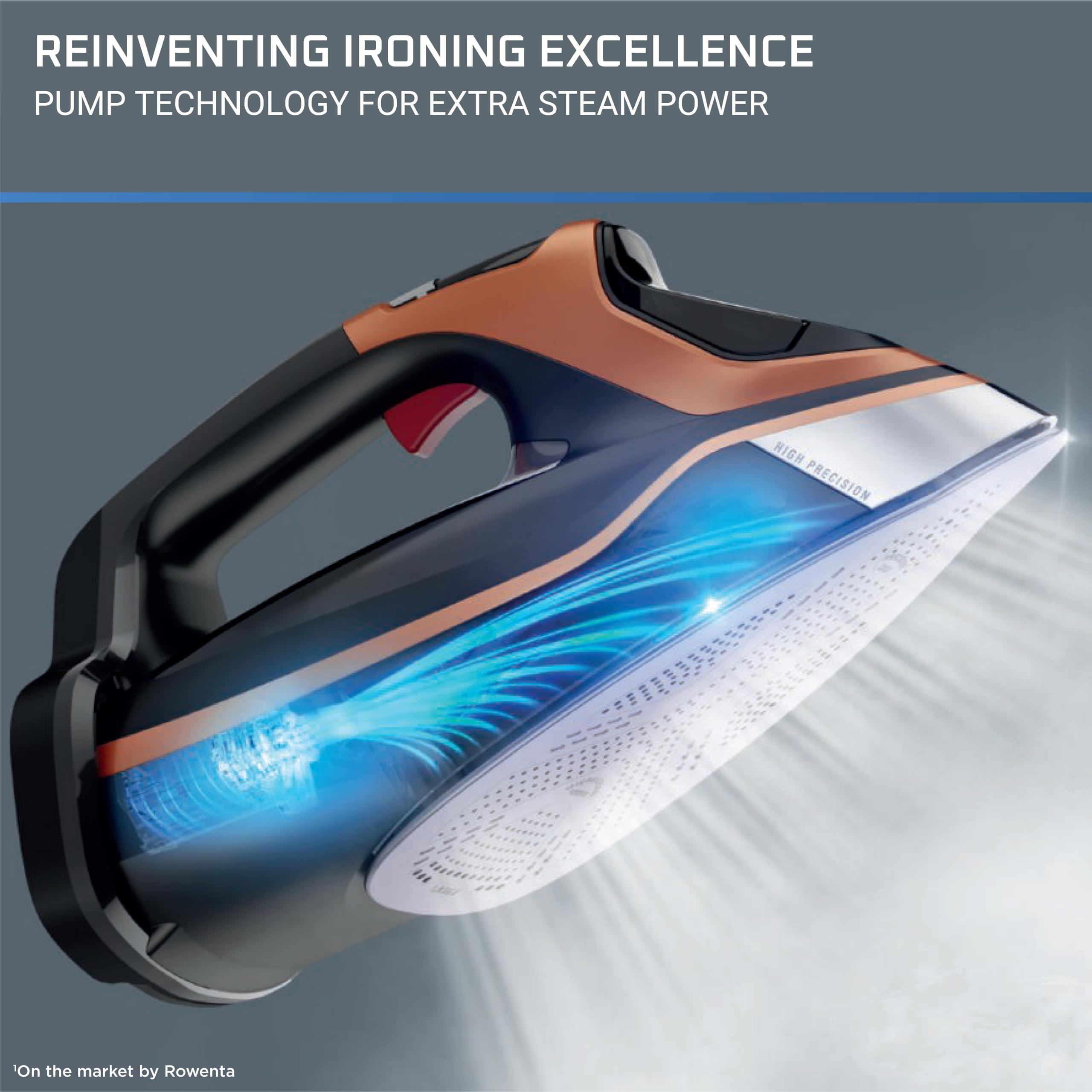 Foto 3 pulgar | Plancha Rowenta Steam Force Pro De Acero Inoxidable 1850w Dw9540 - Venta Internacional