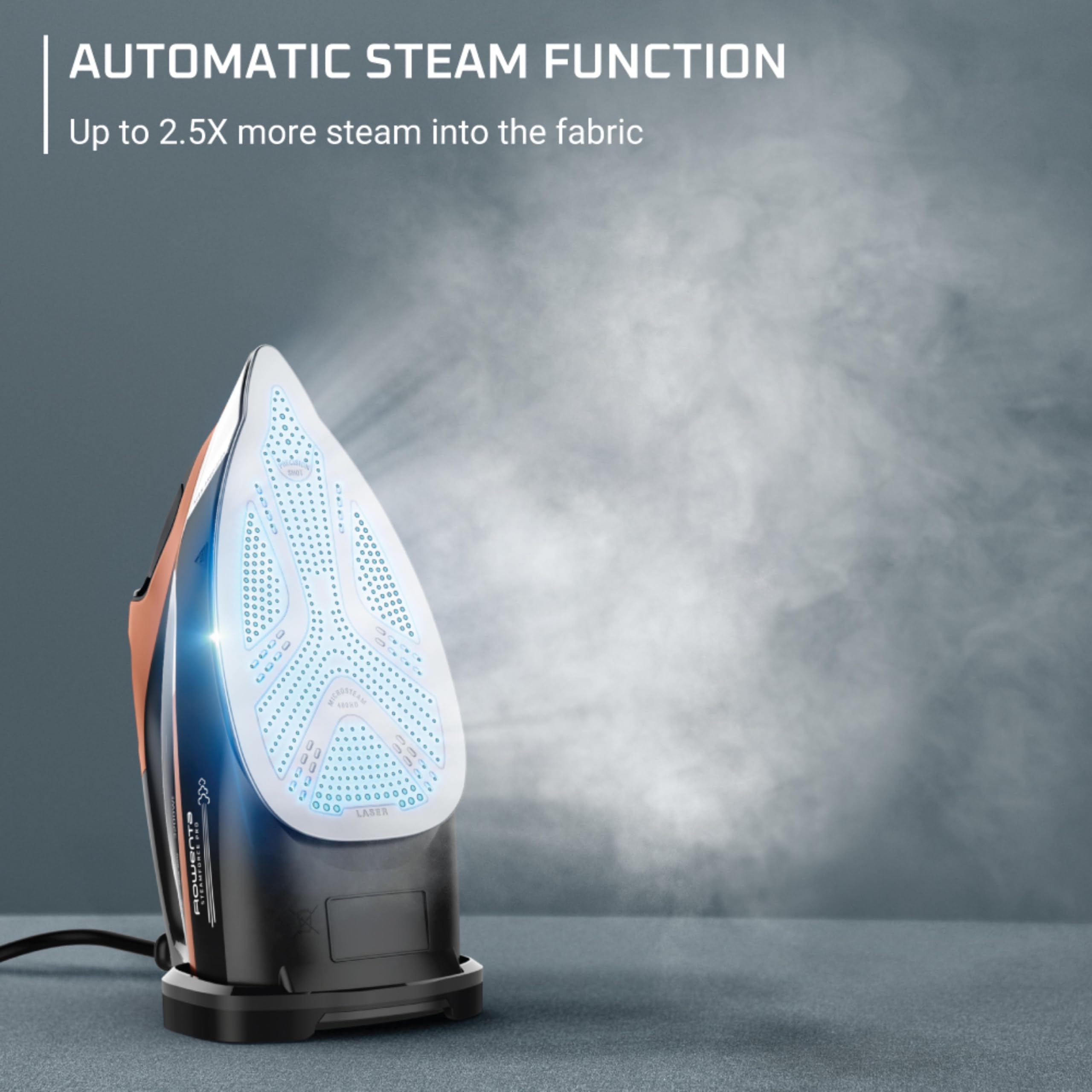 Foto 4 pulgar | Plancha de Vapor Rowenta Steam Force Pro 1850w 5 Presets Color Negro Y Cobre - Venta Internacional