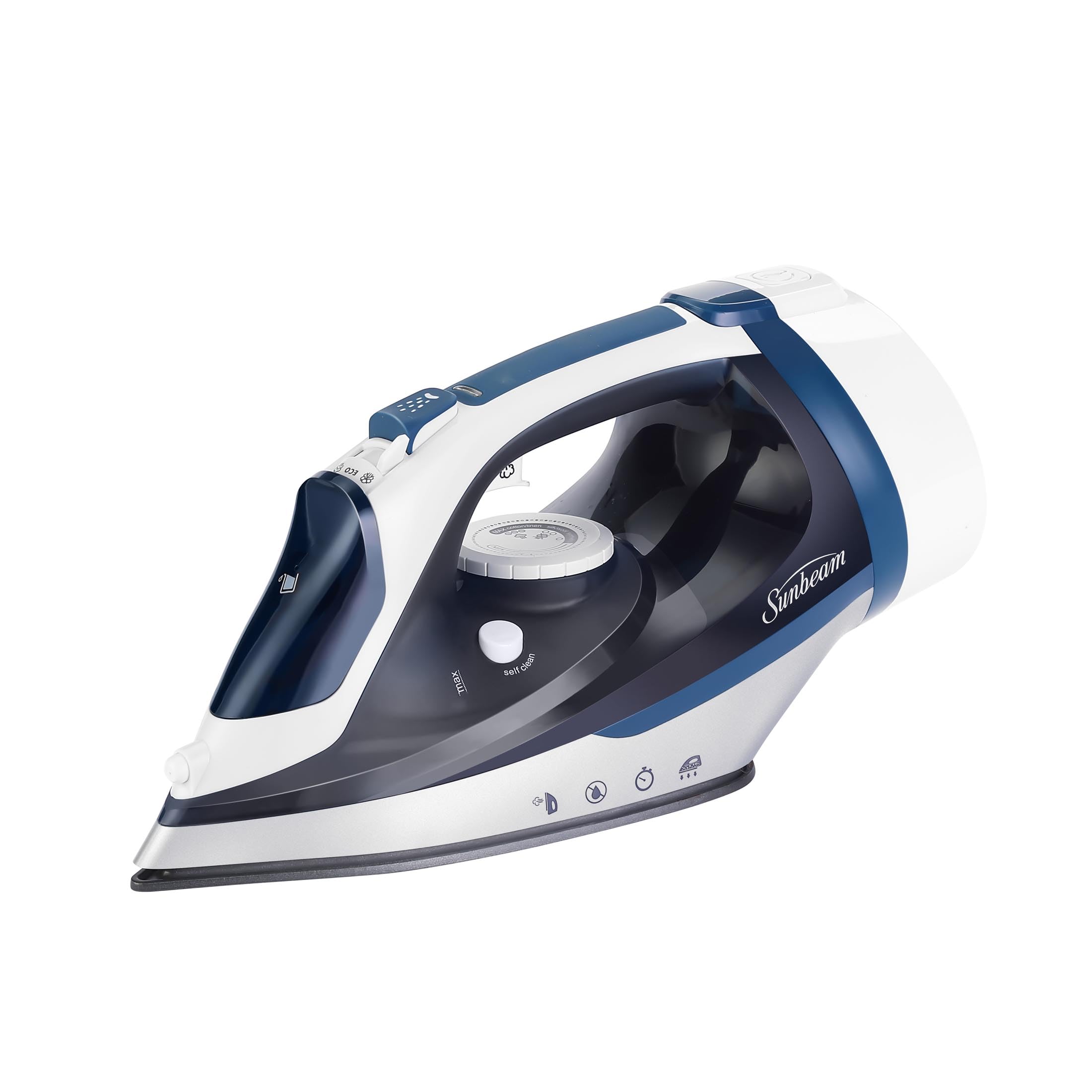 Plancha De Vapor Sunbeam 1700w, Cable Retráctil, Azul Y Blanco - Venta Internacional.