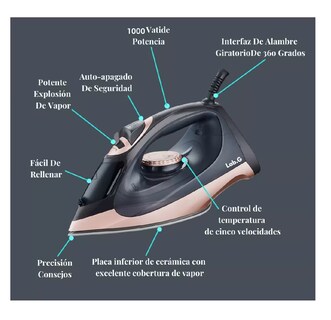 Foto 4 | Plancha de Vapor Vertical con Suela Cerámica Negro