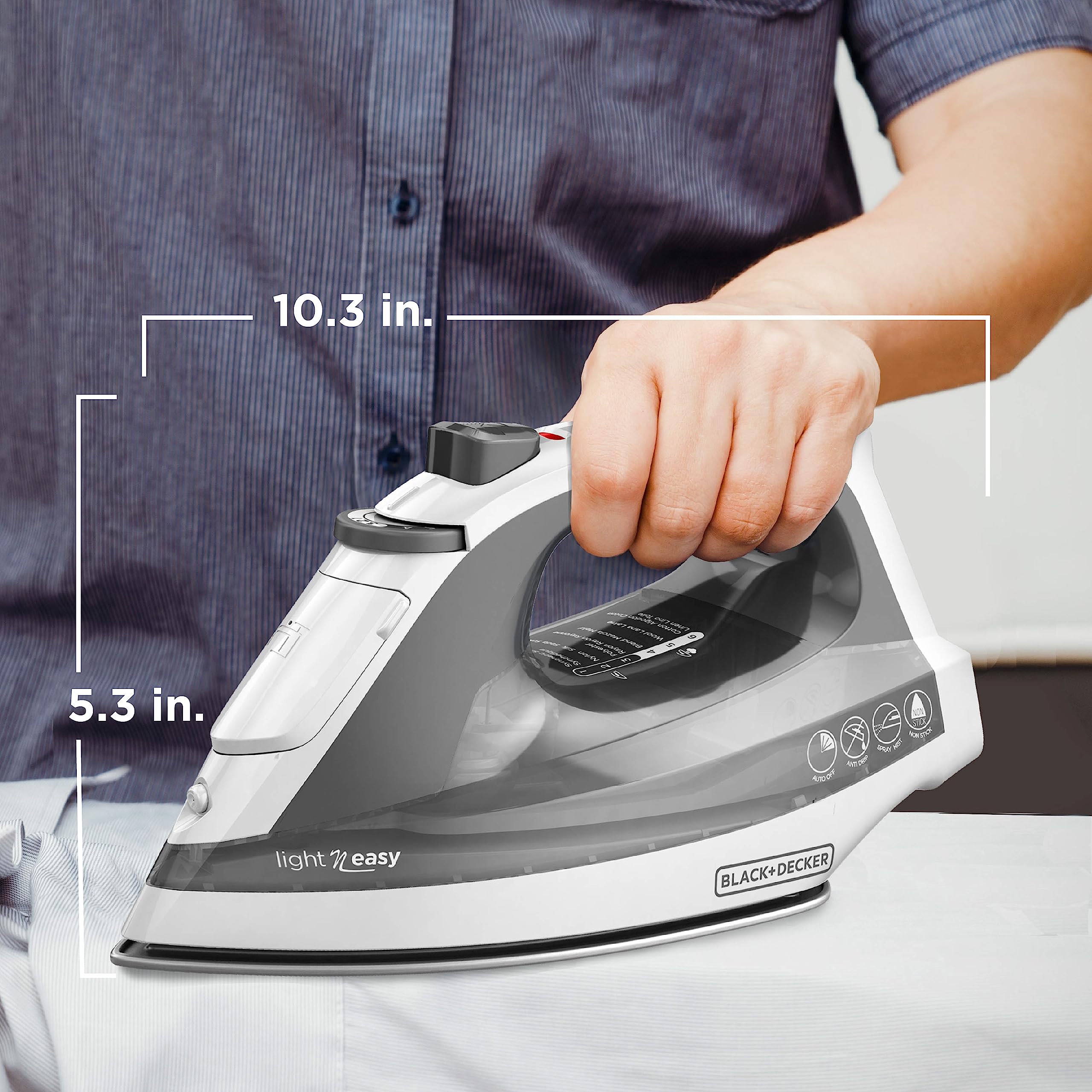 Foto 8 pulgar | Plancha de Vapor Black+decker Light 'n Easy Compact Ir1020s - Venta Internacional