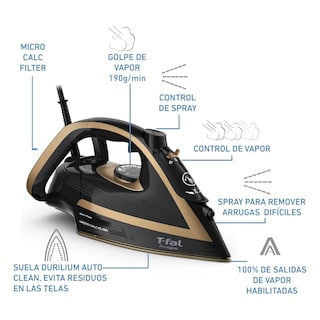 Foto 4 | Plancha T-Fal PureGliss FV8064 Durilium