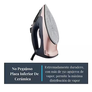 Foto 3 | Plancha De Ropa Belug Vapor Vertical Con Suela Cerámica Negra Rosa
