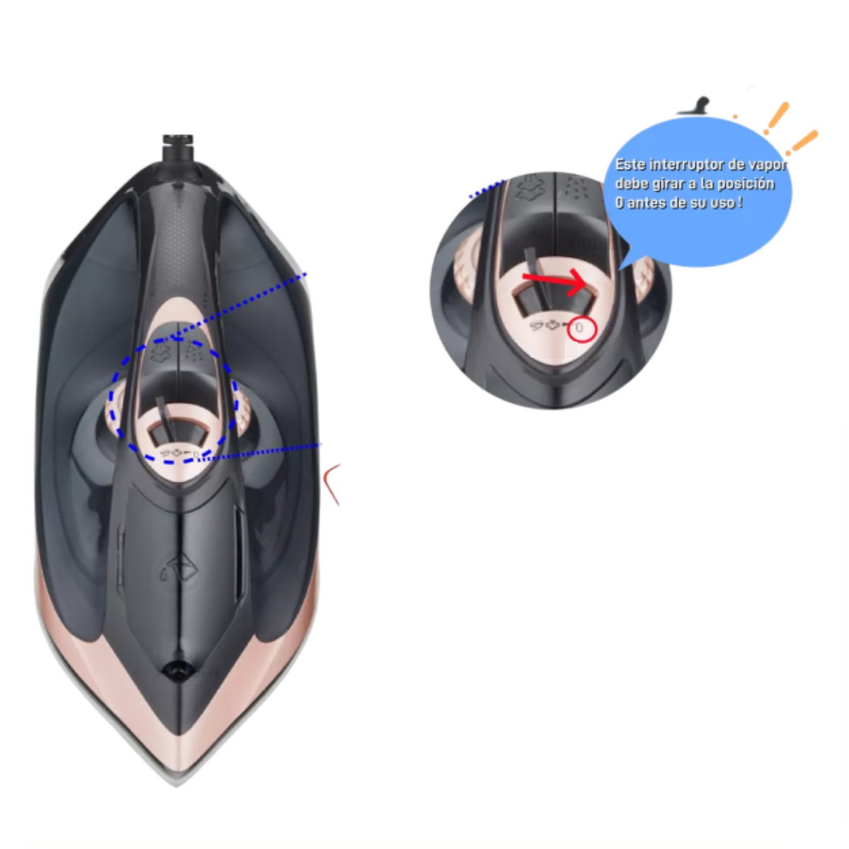 Foto 6 pulgar | Plancha De Ropa Belug Vapor Vertical Con Suela Cerámica Negra Rosa