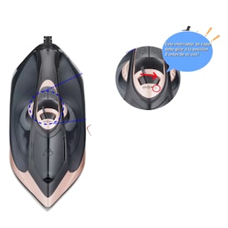 Foto 5 | Plancha De Ropa Belug Vapor Vertical Con Suela Cerámica Negra Rosa