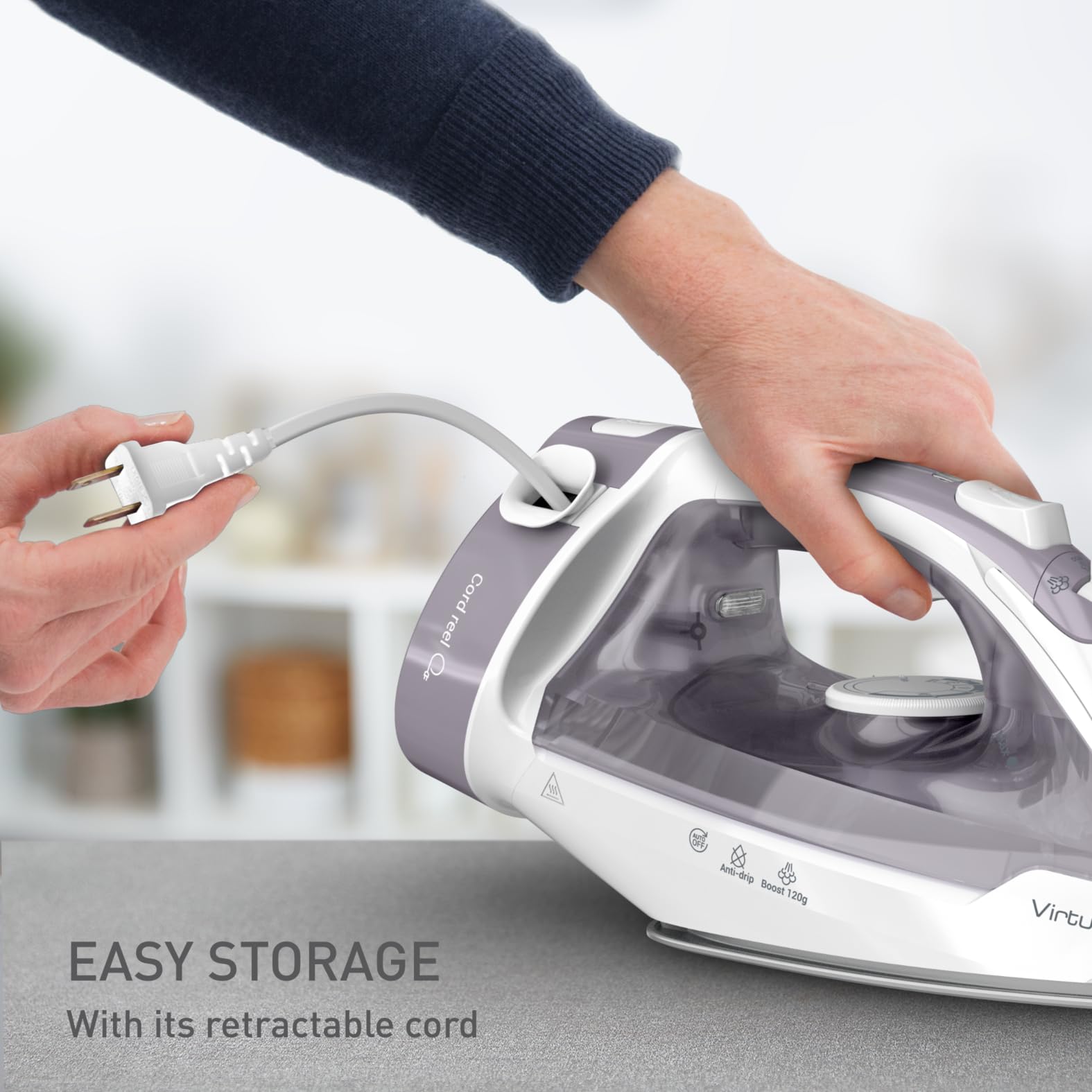 Foto 4 pulgar | Plancha de Vapor T-fal Virtuo 30 1500 W Suela Cerámica 110 G/min - Venta Internacional