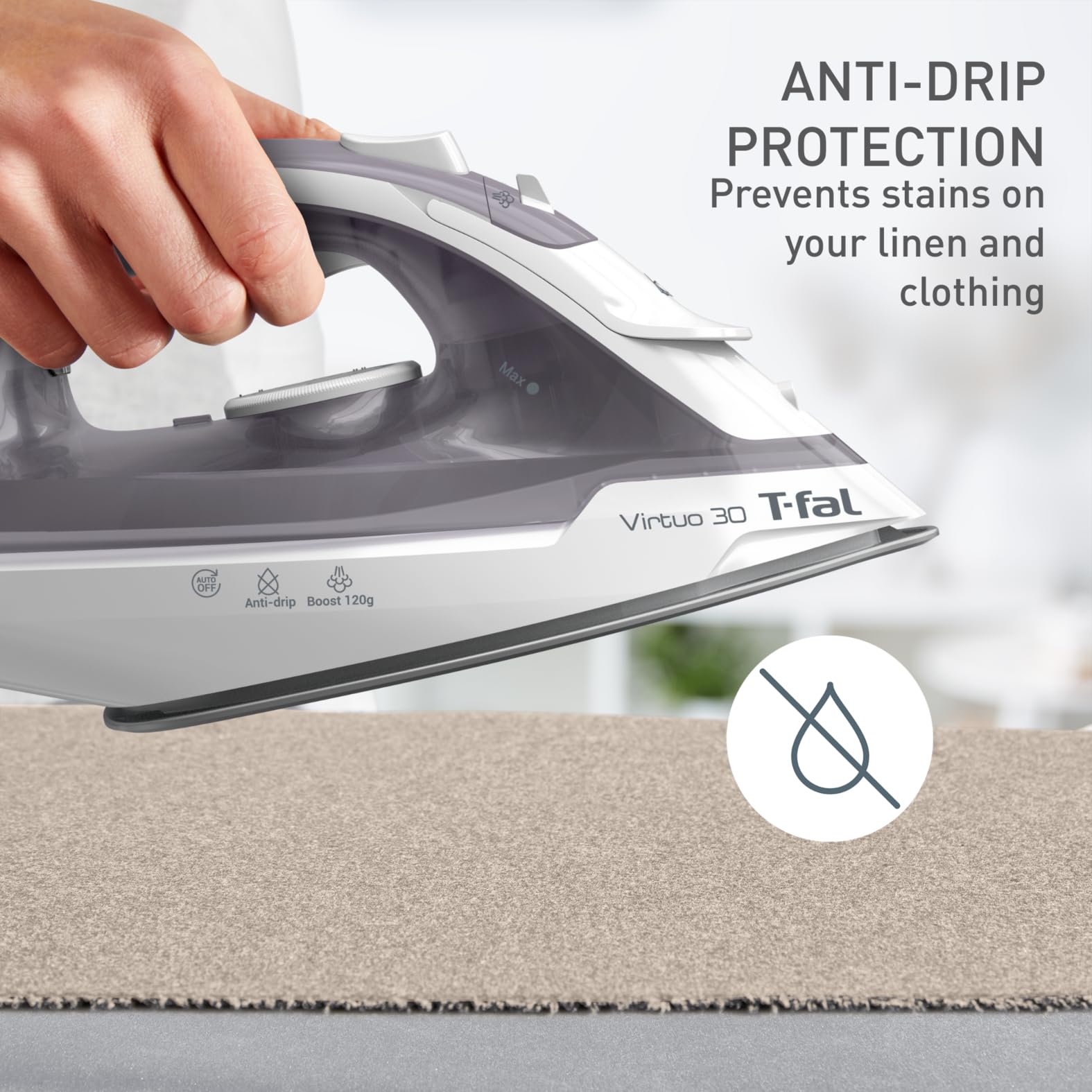 Foto 5 pulgar | Plancha de Vapor T-fal Virtuo 30 1500 W Suela Cerámica 110 G/min - Venta Internacional