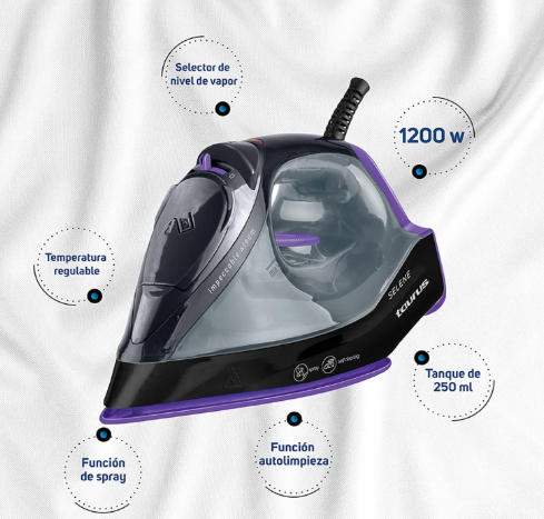 Foto 6 pulgar | Plancha de Vapor Taurus Selene 127v/1200w 250 Ml Gris