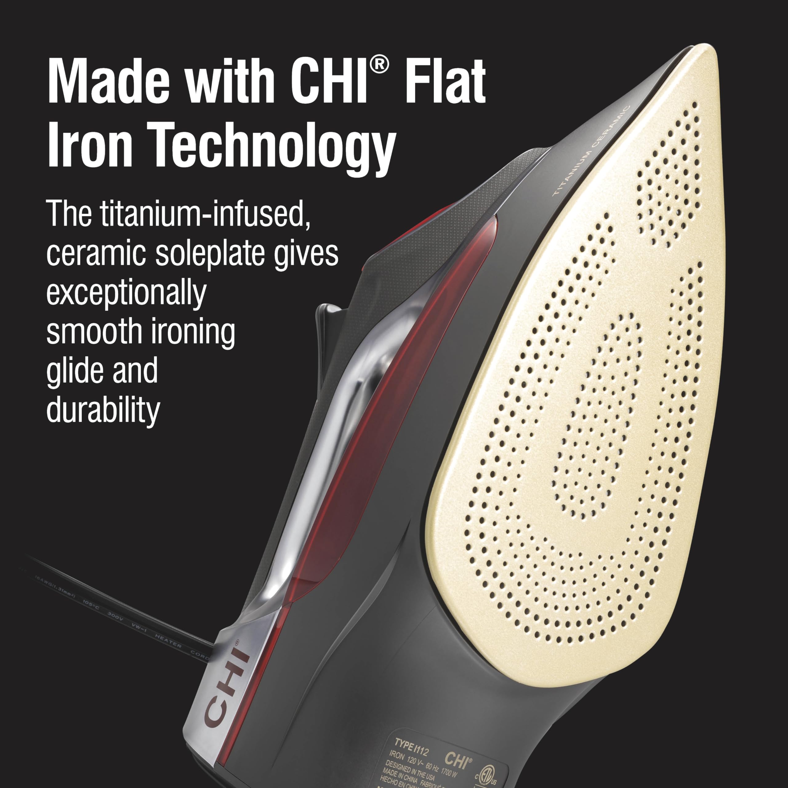 Foto 2 | Plancha De Vapor Chi 13106 1700w, Más De 400 Orificios, Titanio Y Cerámica - Venta Internacional.