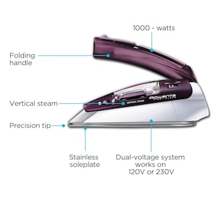 Foto 2 | Plancha de Viaje Rowenta Pro Compact Acero Inoxidable 1000w Púrpura - Venta Internacional