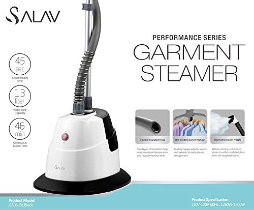 Foto 7 pulgar | Vaporizador De Ropa Salav Standing Steamer, 1,3 L, 1500 W, Negro - Venta Internacional.