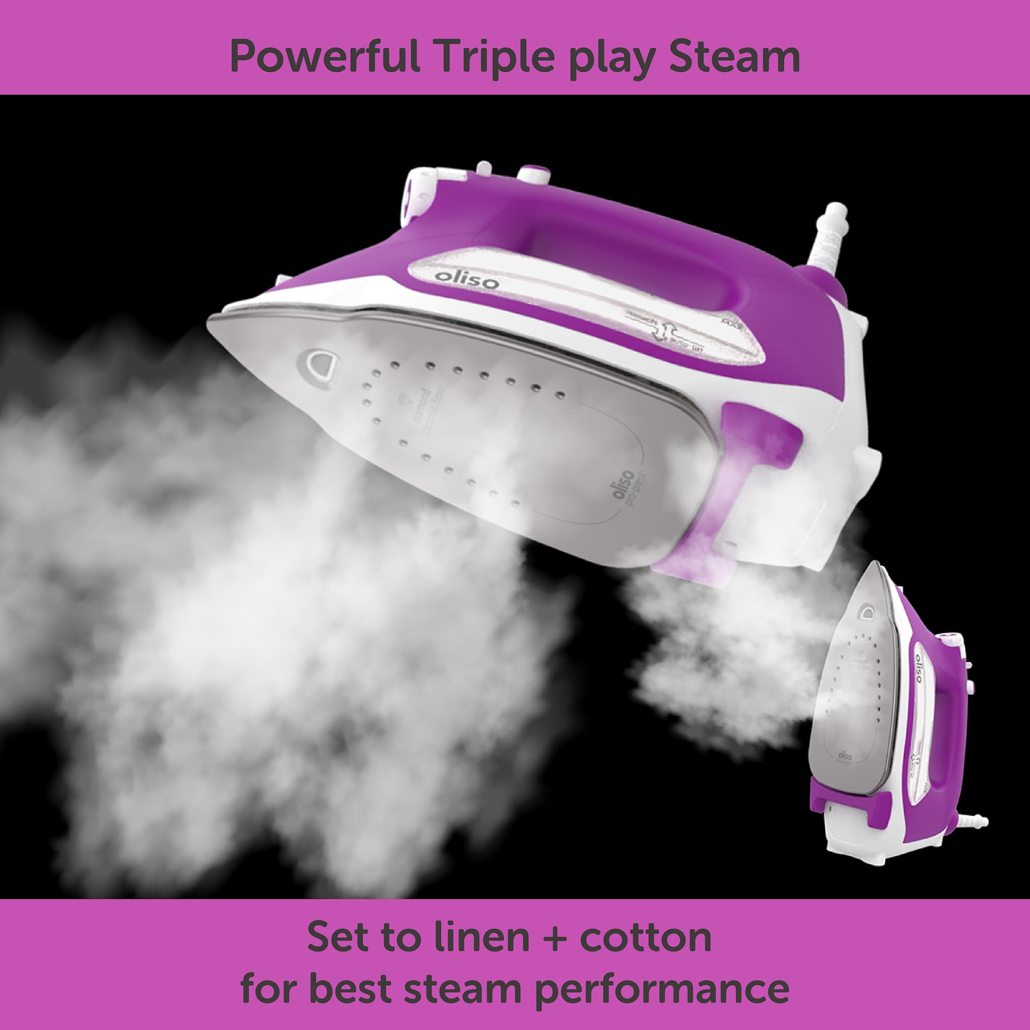 Foto 8 pulgar | Plancha Iron Oliso Tg1600 Pro Plus 1800 W Smart con Elevación Automática Morada - Venta Internacional
