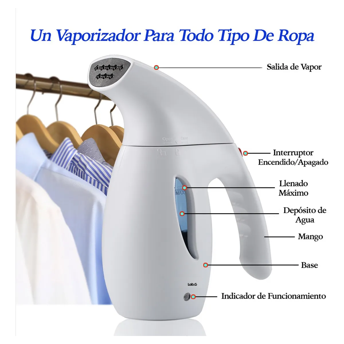 Foto 5 pulgar | Plancha de Vapor Portátil Vertical