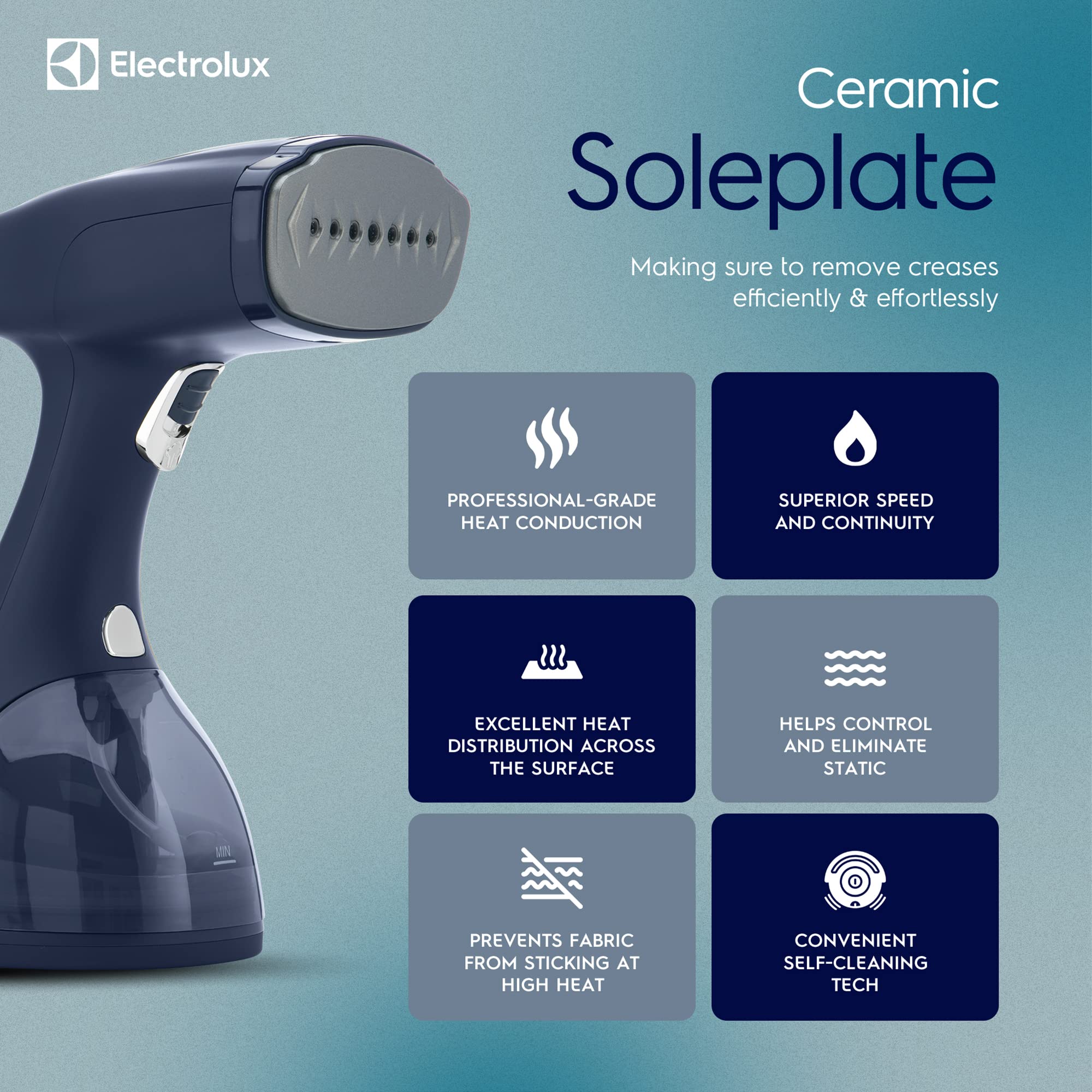Foto 4 | Vaporizador De Ropa Electrolux Extreme Steam 1500w Azul - Venta Internacional.