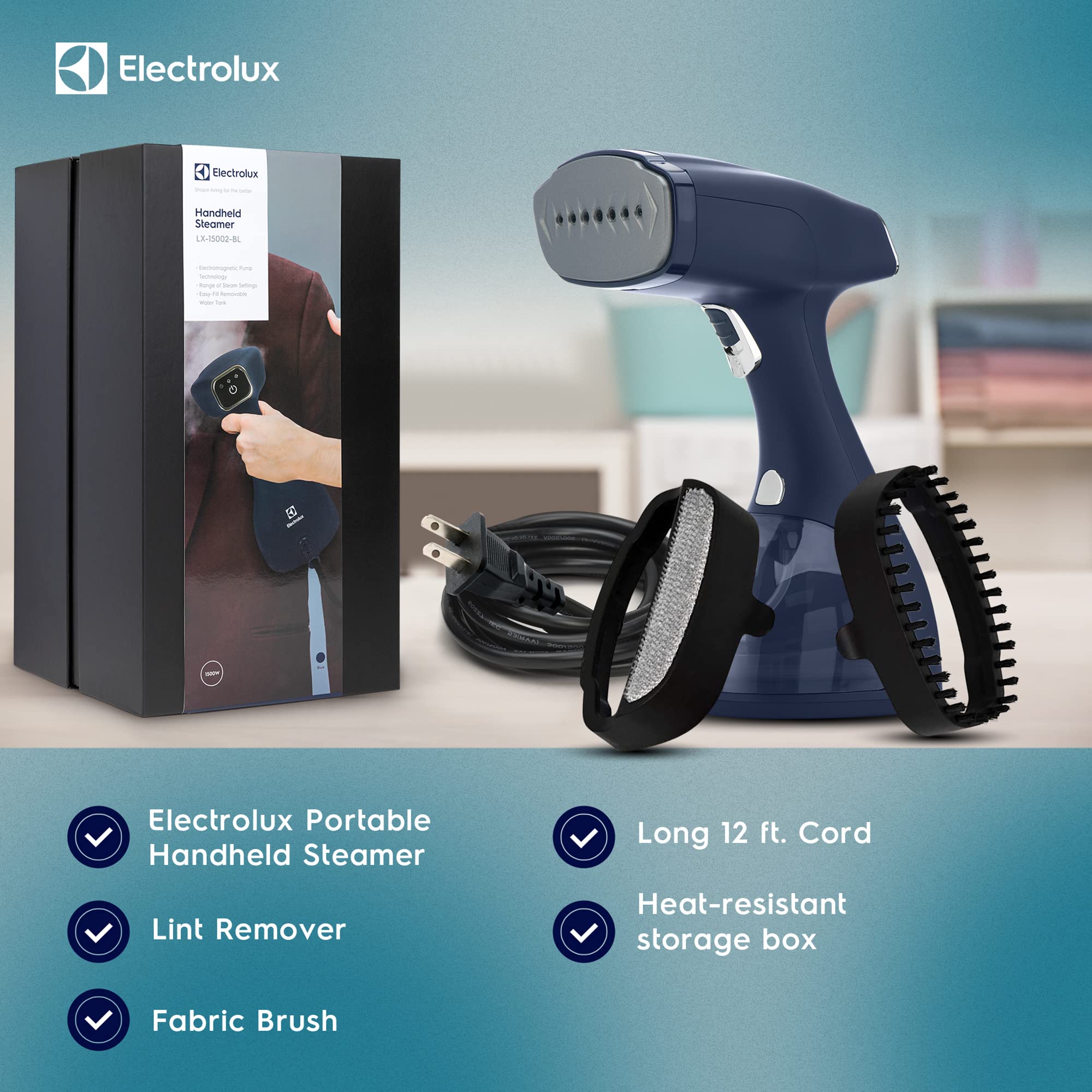 Foto 6 | Vaporizador De Ropa Electrolux Extreme Steam 1500w Azul - Venta Internacional.