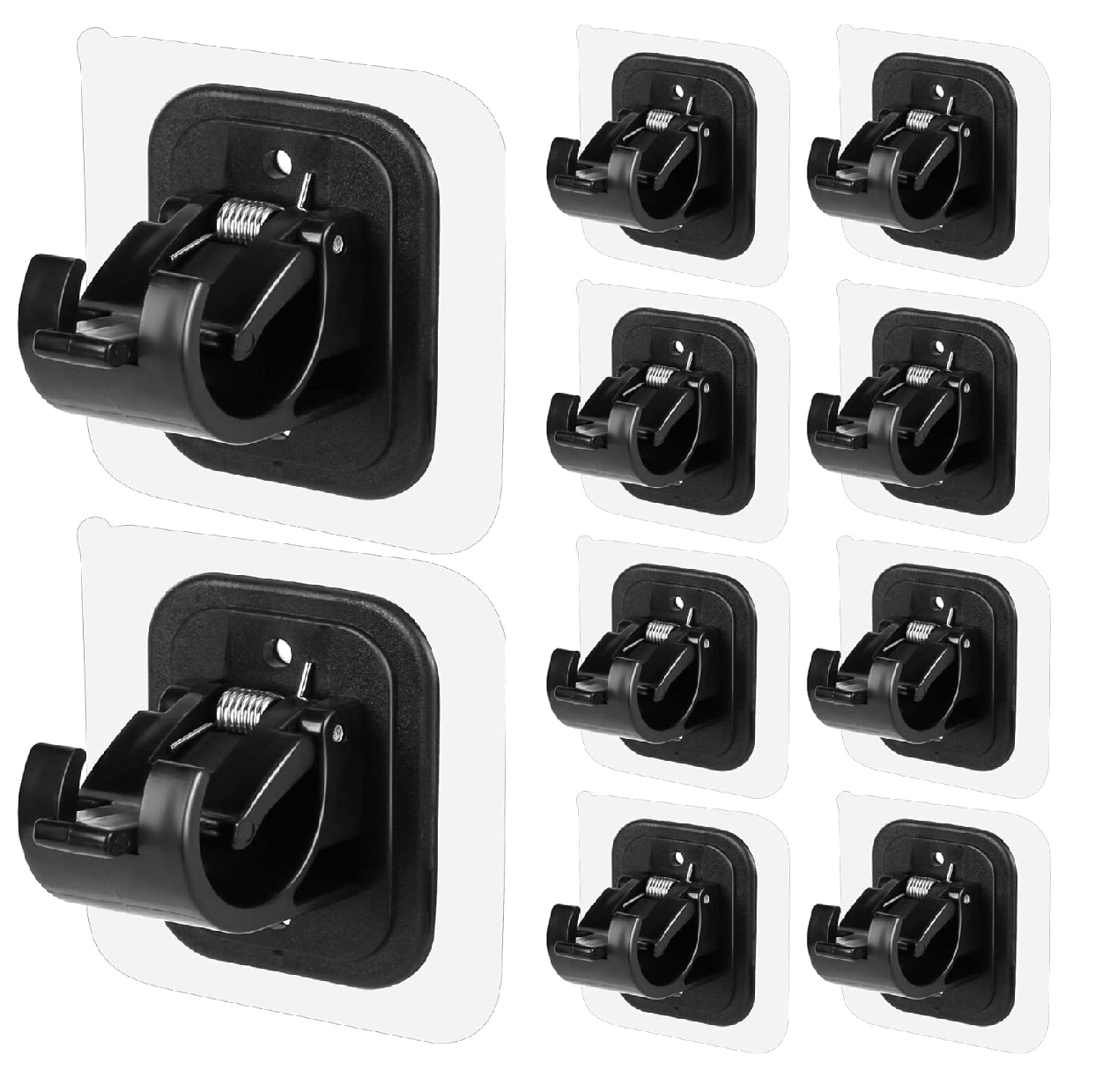 Foto 2 pulgar | Soporte Ajustable Para Cortinero, Pared Gancho 10pcs Eo Safe Imports Esi-14987 Negro