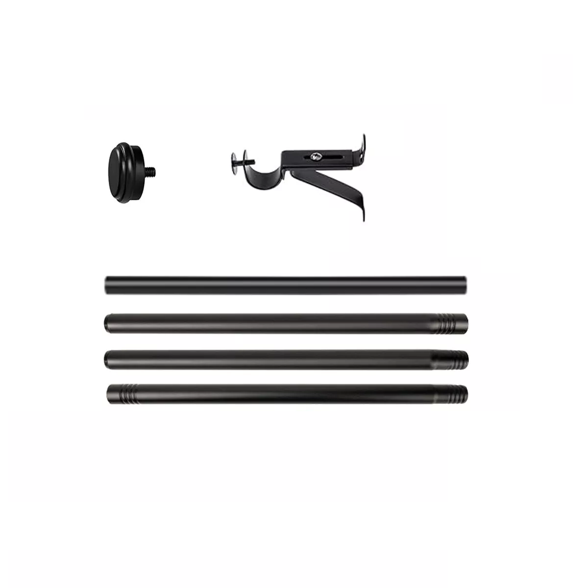 Foto 2 pulgar | Cortineros De Metal Ajustable Barra De Cortina Eo Safe Imports Esi-15585  Negro