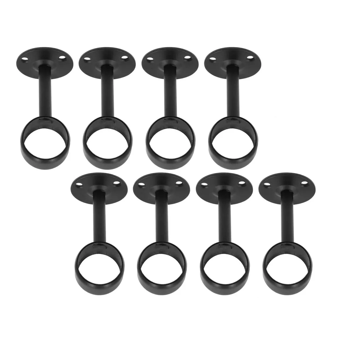 Foto 2 pulgar | 8pcs Cortinero Soporte Cerrado Eo Safe Imports Esi-15584  Negro