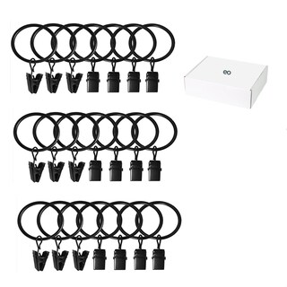Foto 1 | Paquete De 50 Anillos De Cortina De Neros Con Clips argollas Eo Safe Imports Esi-20510 Negro