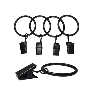 Foto 2 | Paquete De 50 Anillos De Cortina De Neros Con Clips argollas Eo Safe Imports Esi-20510 Negro