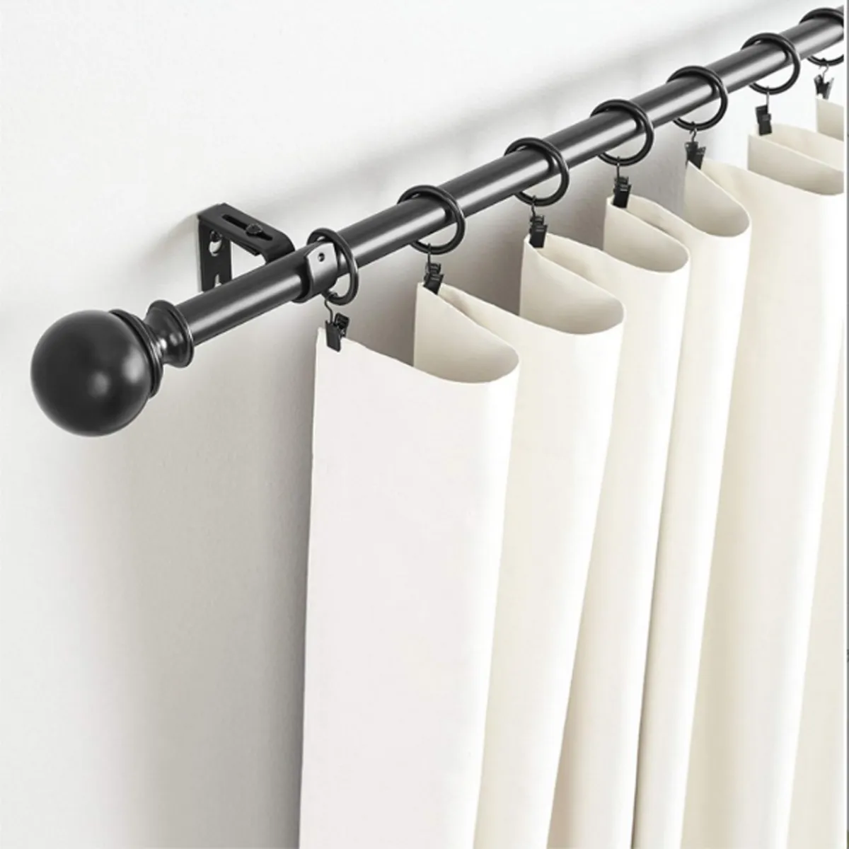 Foto 4 pulgar | Paquete De 50 Anillos De Cortina De Neros Con Clips argollas Eo Safe Imports Esi-20510 Negro