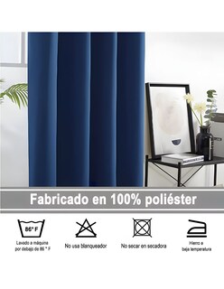 Foto 2 | Cortinas Black Out Decoracion Textil Hogar Adornos 107x160cm