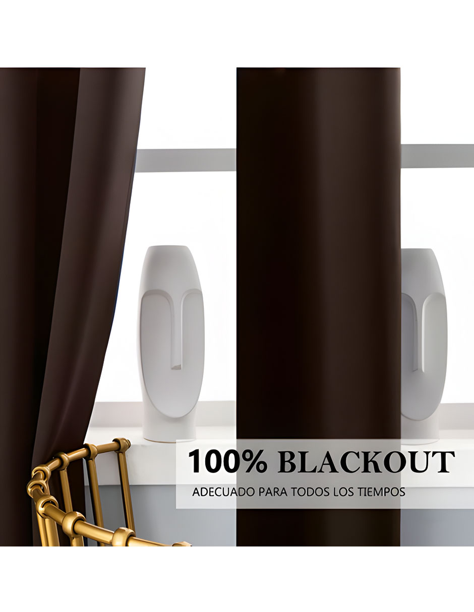 Foto 6 pulgar | Cortinas Black Out Decoracion Textil Hogar Adornos 132x214cm